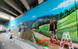 graffitis sant pere de ribes puente pont decoracion mural